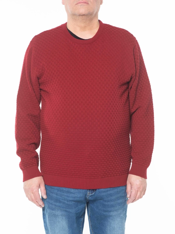 6117 BRICK TEXTURE CREW NECK SWEATER