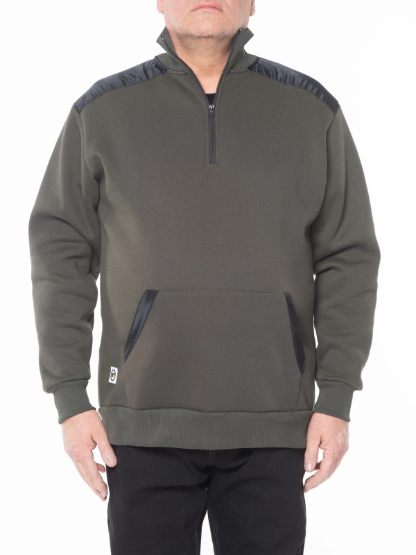 40200 SWEATSHIRT WITH HALF ZIP INSERT